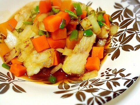 タラの竜田揚げ風 野菜あんかけ